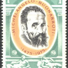 Romania 1975 - MICHELANGELO, timbru nestampilat, PT43