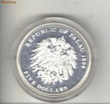 Bnk mnd Palau 5$ 1999 argint , proof , Wilhelm I, Australia si Oceania