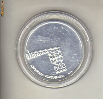 bnk mnd Portugalia 500 escudos 1999, argint foto
