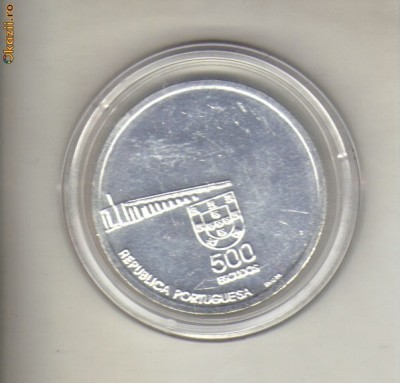 bnk mnd Portugalia 500 escudos 1999, argint foto