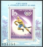 Romania 1979 - HOCHEI PE GHEATA LAKE PLACID 1980, colita MNH, LOT116