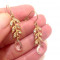 Cercei lungi eleganti FRUNZA -inox placati cu aur 18k si cristale swarovski