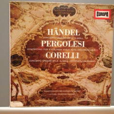 HANDEL/PERGOLESI/CORELLI - CONCERTO GROSSO ...... (1960/EUROPA/RFG) - disc VINIL