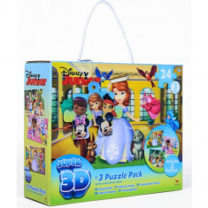 Puzzle 3D - Set 3 Jocuri Disney Junior foto