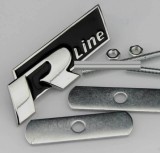 Accesoriu metal auto pt grila rline R line rosie sau neagra si kit prindere, Bmw