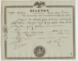 Romania Valahia 1844 Bilet grec Export Produse document corabie filigran Borgo, Romania pana la 1900, Documente