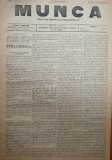 Cumpara ieftin Ziarul Munca , organ social-democrat , an 1 ,nr. 44 , 1891 , V. Lutki , C. Mille