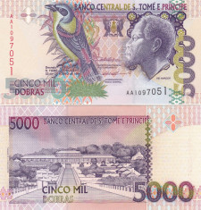 Sao Tome si Principe 5 000 Dobras 22.10.1996 UNC foto