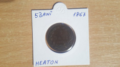 5 Bani 1867 Heaton foto