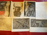 Carnet cu 12 Ilustrate + caiet explicativ - Arta Babiloneana -Ed.1961, Necirculata, Printata