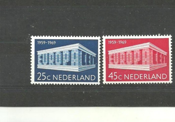 OLANDA 1969 - EUROPA CEPT, serie nestampilata, R10