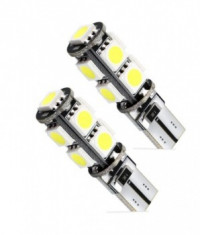 Led W5W cu 9 smd canbus set 2 bucati foto