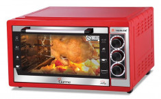 Cuptor electric cu termostat Harlem? Gourme HAF-405, 1500W, 40L, Tavi Incluse, Rosu foto