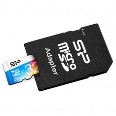 Card Silicon-Power microSDHC 32GB Elite UHS-1 U1 cu adaptor SD foto