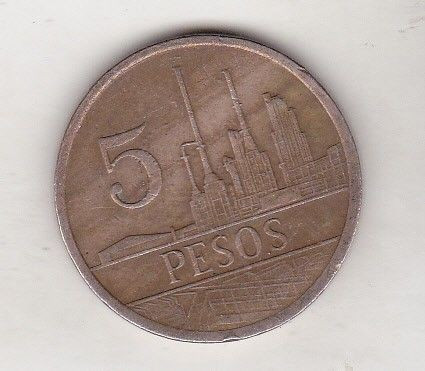bnk mnd Columbia 5 pesos 1980