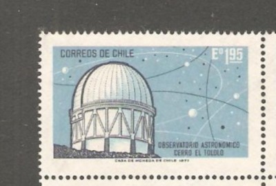 Chile 1971- OBSERVATOR ASTRONOMIC, timbru nestampilat, R4 foto