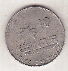 bnk mnd Cuba 10 centavos 1981 , pasare , visitor coinage foto
