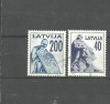 LETONIA 1992 - STATUI CAVALERI MEDIEVALI, timbre stampilate, R7, Stampilat
