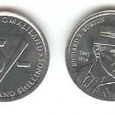 bnk mnd Somaliland 5 shillings 2002 unc , Richard Burton