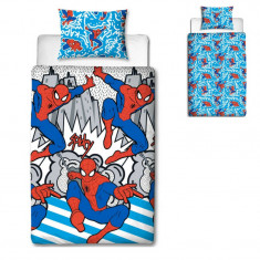 Lenjerie de pat cu doua fete Spider-man 135x200cm foto