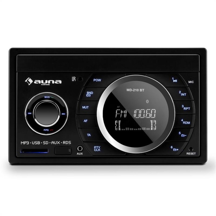 Stereo auto Auna MD-210 BT RDS Bluetooth FM USB SD AUX MP3 microfon 2-DIN 4x75W foto mare Stereo auto Auna MD-210 BT RDS Bluetooth FM USB SD AUX MP3 microfon 2-DIN 4x75W foto mare