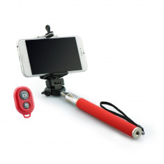 Selfie Stick Universal cu Bluetooth (Rosu) Blun foto