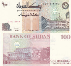 Sudan 100 Pounds 1994 UNC foto