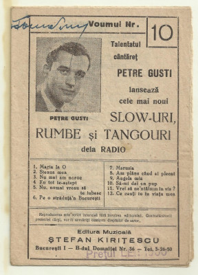 SLOW-URI, RUMBE SI TANGOURI CANTATE DE PETRE GUSTI - anii 1920 foto