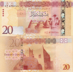 Libia 20 Dinars 2015 UNC foto