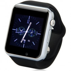 Ceas Smartwatch cu Telefon iUni A100i, BT, LCD 1.54 Inch, Camera, Negru + Spinner Titirez Cadou foto