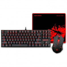 Kit Tastatura + Mouse + Mouse pad Redragon Gaming Essentials 3 in 1 Black / Red foto