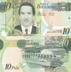 Botswana 10 Pula 2010 UNC foto