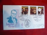 Plic FDC - Personalitati- Mari Actori - Laurence Olivier 1990 San Marino