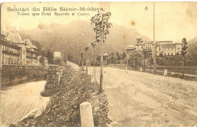 CP Z442 -SALUTARI DIN BAILE SLANIC-MOLDOVA - CIRCULATA 23 IULIE 1926 foto