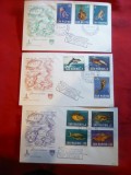 3 Plicuri FDC - Fauna Marina 1966 San Marino