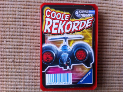 set cartonase automobile auto coole recorde set hobby carti joc trumpf w germany foto