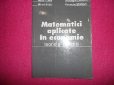 Matematici aplicate in economie (teorie si aplicatii)