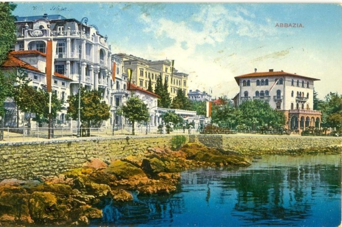 CP Z516-ABBAZIA-CIRCULATA LA DOAMNA POLIXENI AL. CURTOVICI ,BRAILA -7/20 IAN1914