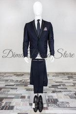 Costum ceremonie , barbati , Slim Fit, Cod: 221/98 (Culoare: Bluemarin, Marime Costum: 50) foto