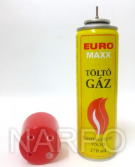 Butelie gaz spray 270ml EURO MAXX 4 adaptoare incarcat brichete, letcon etc foto