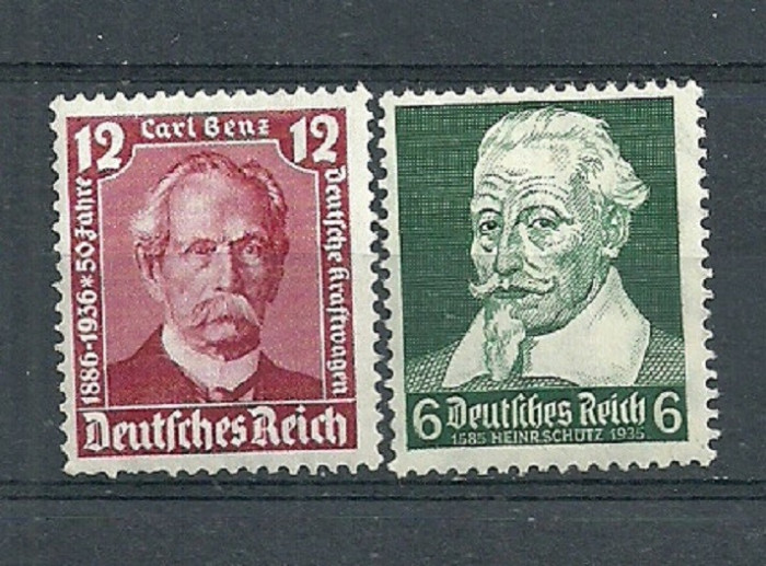 GERMANIA (REICH) 1935/36 - PERSONALITATI &ndash; timbre cu SARNIERA, B31