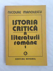 Istoria critica a literaturii romane/Nicolae Manolescu/1990 foto
