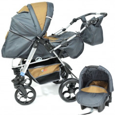 Carucior 3 in 1 Skutt Rocada Graphite/Brown foto