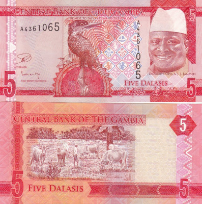 Gambia 5 Dalasis 2015 UNC foto