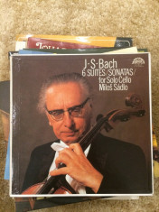 J.S. BACH 6 Suites/Sonatas for Solo Cello MILOS SADLO - SUPRAPHON foto