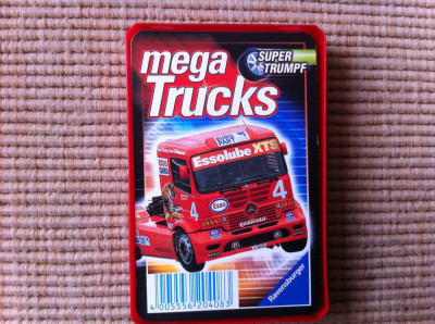 camioane mega trucks set cartonase de colectie hobby carti de joc trumpf germany foto