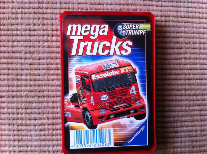 camioane mega trucks set cartonase de colectie hobby carti de joc trumpf germany