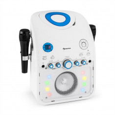 Sistemul Auna Starmaker Karaoke BK CD Bluetooth AUX LED efect de iluminat 2 x microfon foto