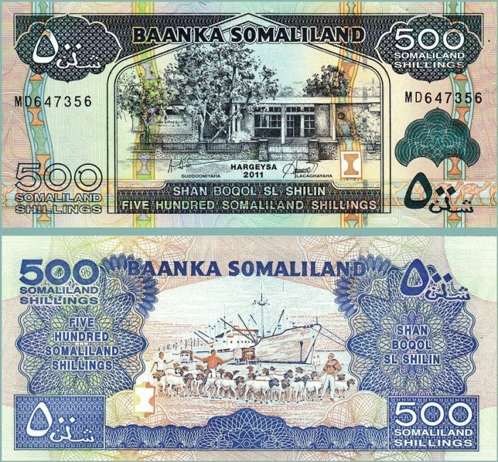 SV * Somaliland / Somalia 500 SHILLINGS 2011 * UNC