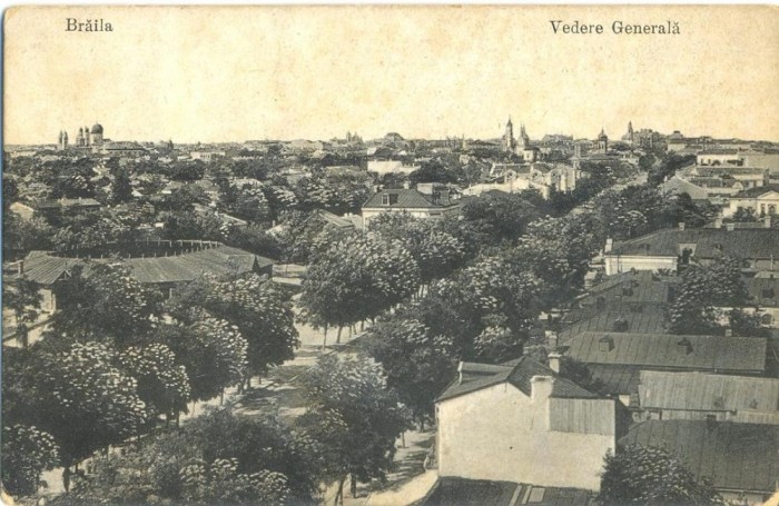 CP Z456 - BRAILA - VEDERE GENERALA -CIRCULATA 30 IULIE 1915-EDITURA TEODOR MANEA